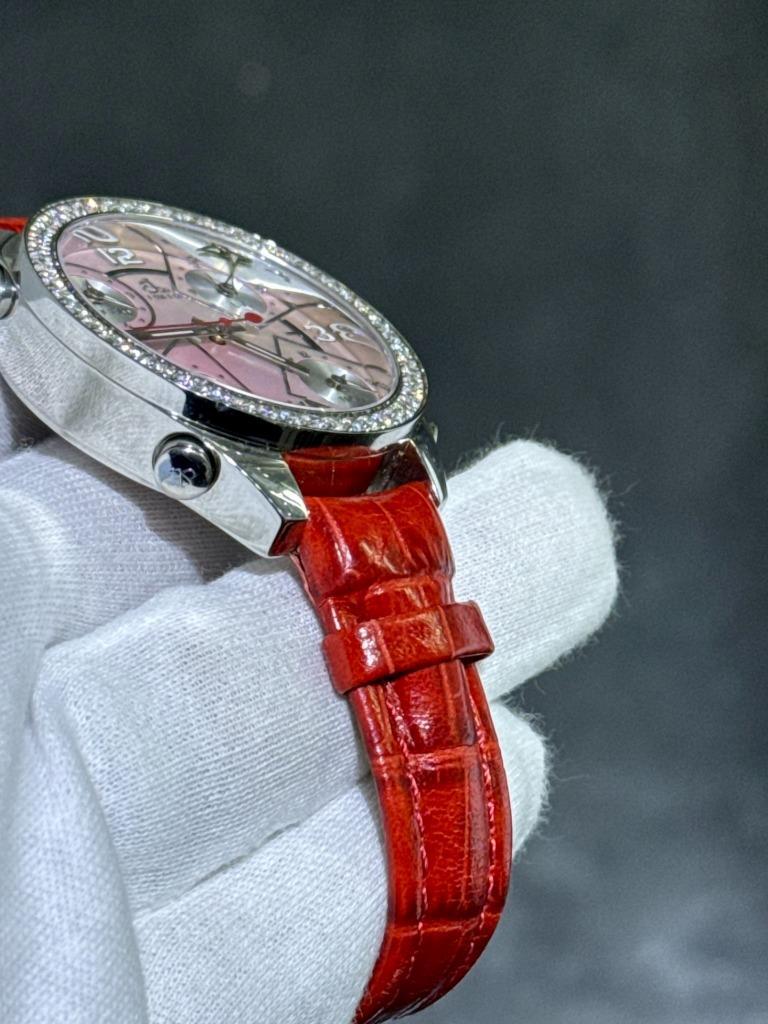 Nuovo 22mm Hornback Cinturino IN Pelle Fiore Rosso per Breitling