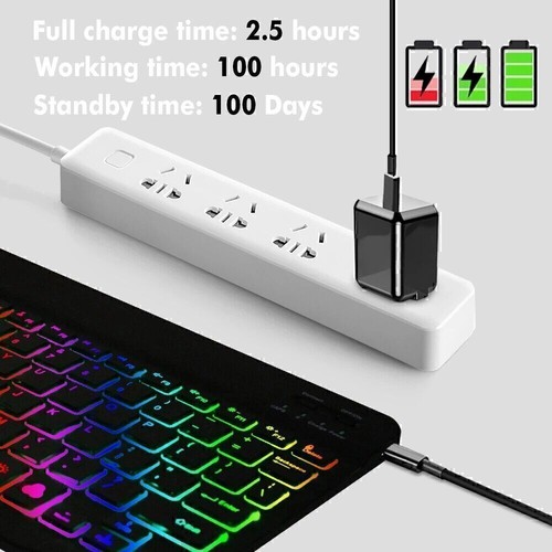 Backlit Keyboard Case Mouse For Samsung Galaxy Tab A9+/A9 Plus 11" 2023 Tablet - Picture 17 of 45