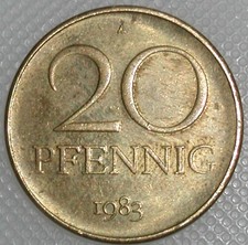 DDR 20 Pfennig 1969 bis 1989 Bitte lesen