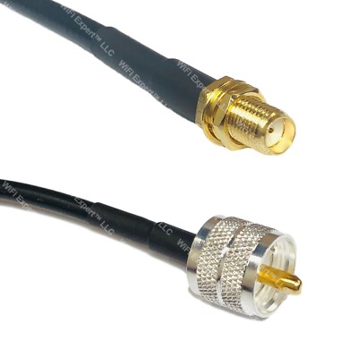 RFC240 SMA FEMALE to PL259 UHF Male Coax RF Cable USA-Ship Lot
