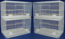 Lot of 4 Large Aviary Canary Budgies Breeding Bird Flight Cages 30x18x18"H 