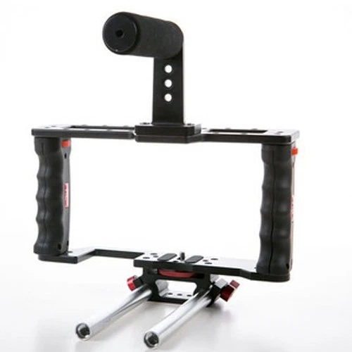 Authorized P&C DSLR Camera GearBox GB-3 Video Cage w/ 15mm Rod +Top Handle Grip - Image 4 of 4