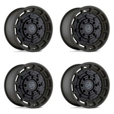 Set 4 Black Rhino Warthog 20x9.5 5x5 Matte Dab Green Black Center Wheels 20