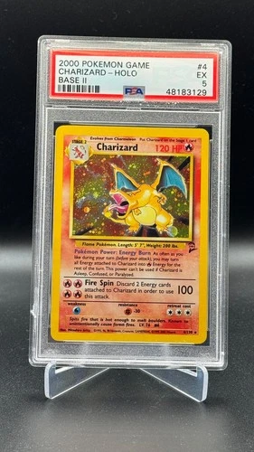 2000 Pokemon Base Set 2 Charizard Holo #4 PSA 5 EX - Vintage WOTC