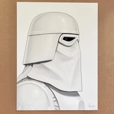 Mike Mitchell SNOWTROOPER Portrait STAR WARS Print Poster DISNEY MONDO SIGNED