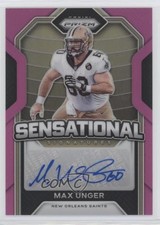 2020 Panini Prizm Sensational Signatures Pink Prizm Max Unger #13 Auto 06y2