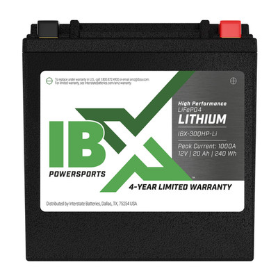 Interstate Batteries IBX Lithium Powersports Battery 12V 8Ah 750CA LiFePO4