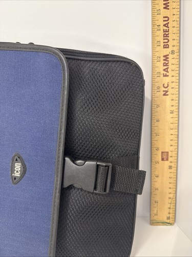 Icon Blue Shoulder Bag Laptop Messenger Bag Adjustable Strap - Photo 7/7