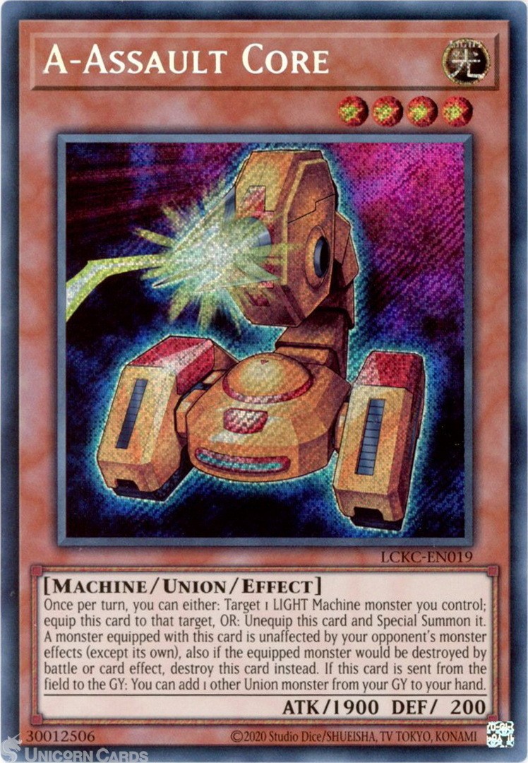 LCKC-EN019 A-Assault Core : Secret Rare UNL Edition Mint YuGiOh Card