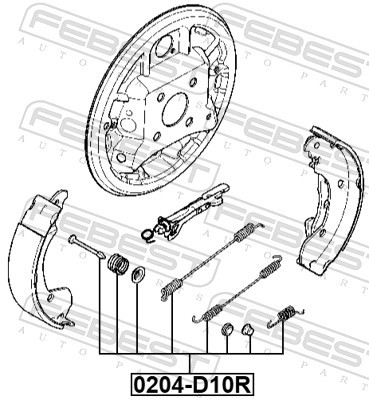 2x ✅Fits FEBEST 0204-D10R-KIT MOUNTING KIT, DRUM BRAKES   ⭐UK Seller⭐