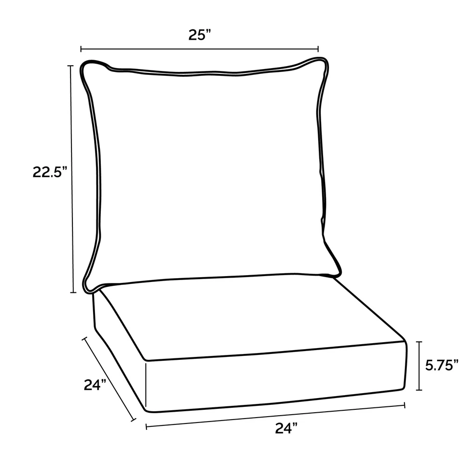 Juego de cojines de asiento profundo ARDEN Ruby Clarissa Tropical para exteriores - rojo 24 W x 24 pulgadas de profundidad Foto 3 de 4