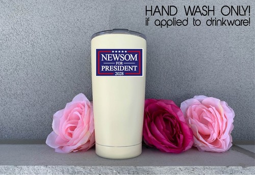 Newsom For President 2028 Decal Sticker Political Democrat California Anti MAGA - Picture 5 of 8