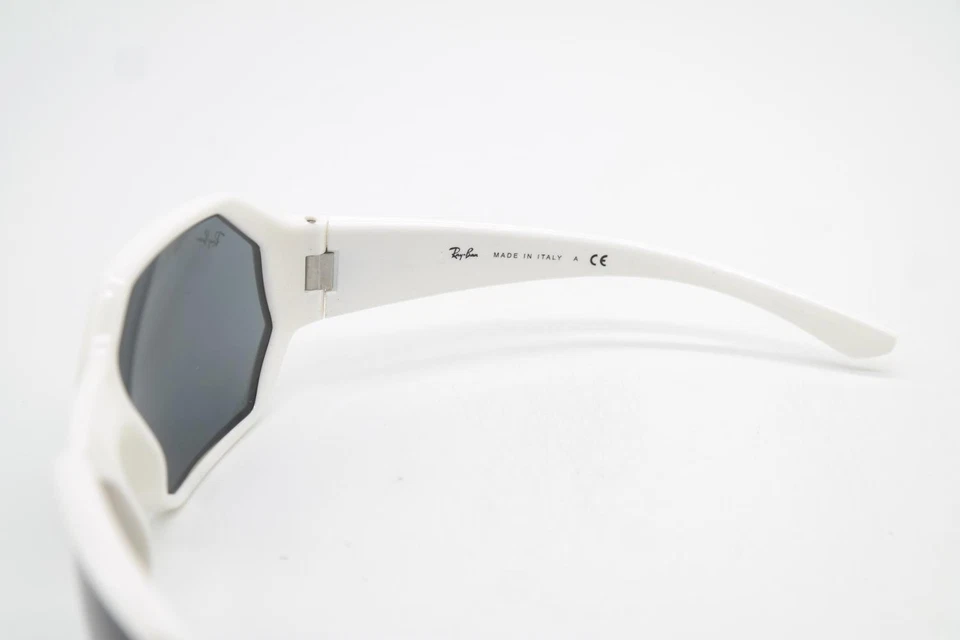 Lunettes De Soleil Ray Ban RB 4337 Blanc Argenté Carré Neuves - Photo 4/4