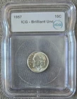 1957 Silver Dime ICG Brilliant Uncirculated Roosevelt Dime