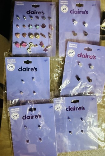 120 Pair Claire’s Earrings 180 Stick On Pair + Hair Accessories & More ALL NEW - Picture 6 of 12