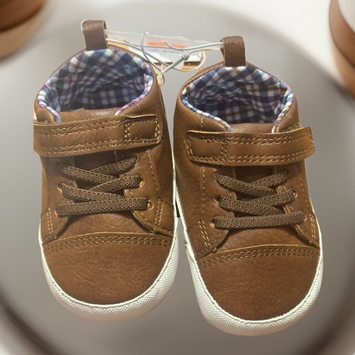 Carter's Baby Junge Halbschuhe Schuhe - 12-18 Monate Größe 4 braun kariert laufen lernen