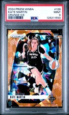 2024 Panini Prizm WNBA Kate Martin #126 Orange Ice RC PSA 9