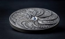 2024 $Fiji 5oz Antique Silver 10yrSpecial $10 Mandala Art (No Import Fees In US)