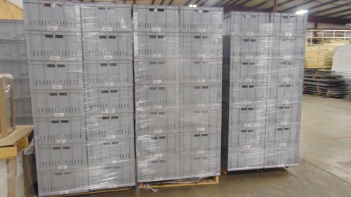 Plastic Bins w/ Removable Dividers - 29-1/2" x 20-1/2" x 12" - Pallet Quantity