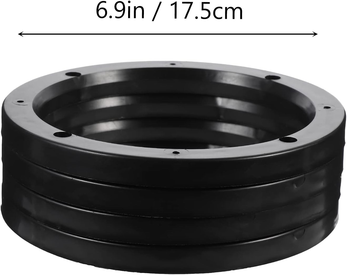Wakauto 4PCS 6.5 inch Speaker Spacers,Car Door 17.5X17.5cm, Black 6.5inches 