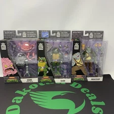 Teenage Mutant Ninja Turtles Villains Lot Krang Rocksteady Slash BST AXN