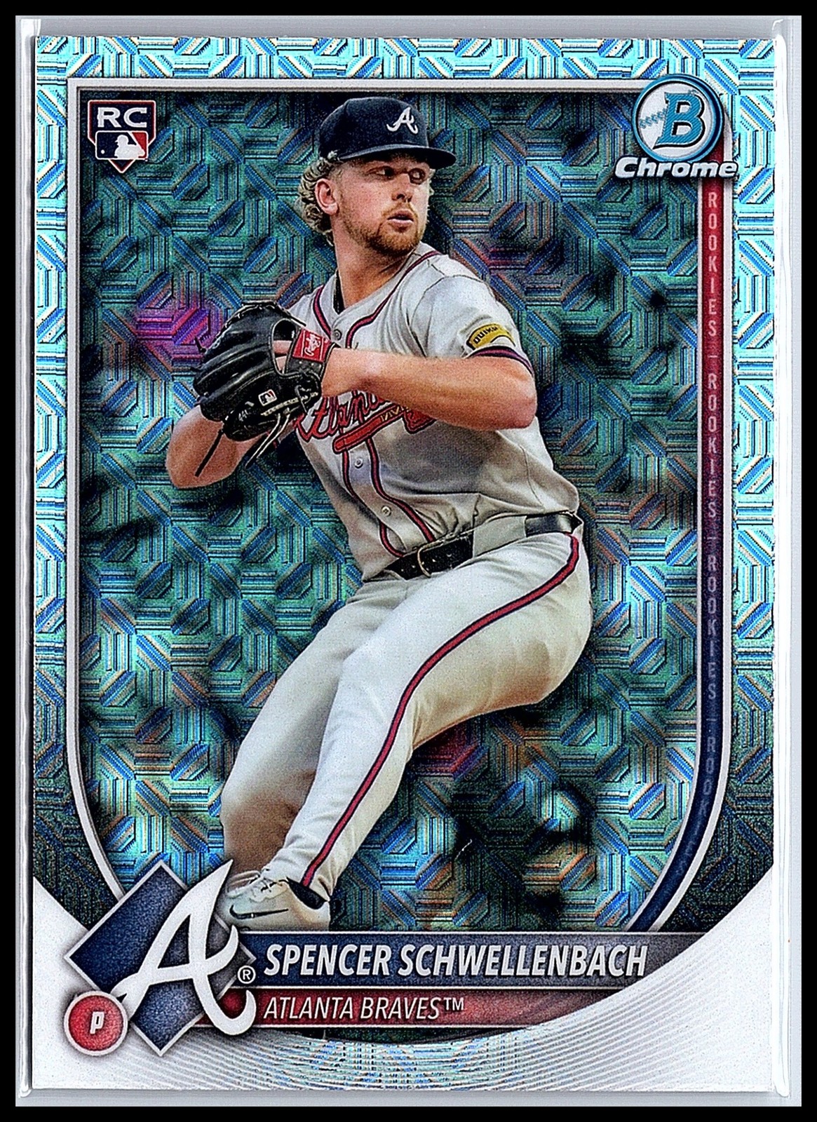 2025 Bowman Spencer Schwellenbach Mega Box Chrome Refractor RC #78 Braves