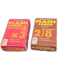 Vintage 1965 Milton Bradley Flash Cards Division Grades 3-6 Complete