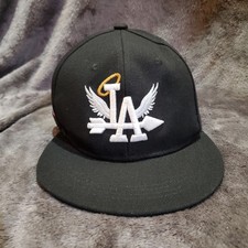 WORLD CHAMPIONS LOS ANGELES LA City of Angels Black TRUCKER SNAPBACK HAT