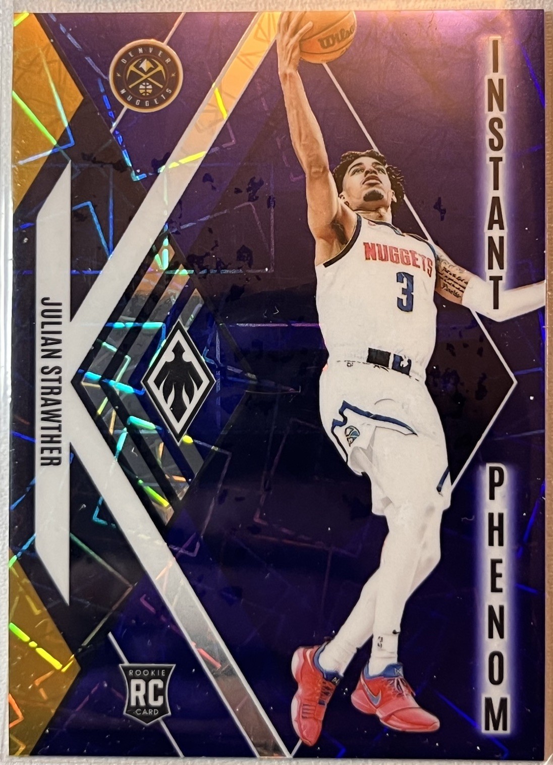 2023-24 Panini Phoenix Julian Strawther Instant Phenom Blue Lazer 116/275 #6