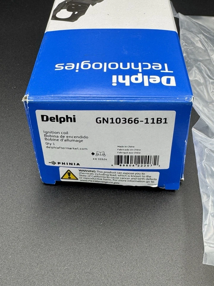 Катушка зажигания Delphi GN10366-11B1 подходит для Toyota Camry 4 Runner 2014 года выпуска - Изображение 2 из 4