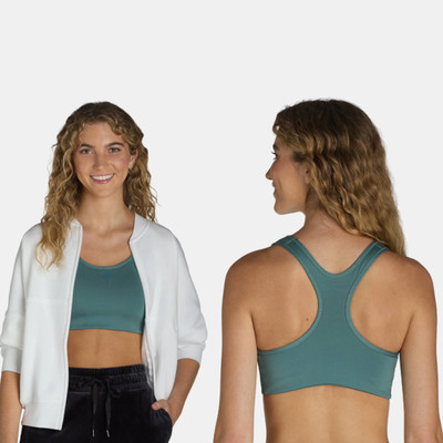 N.W.T Avia Women's Teal Racerback Medium-Support Pullover Style Sports Bra (Med)