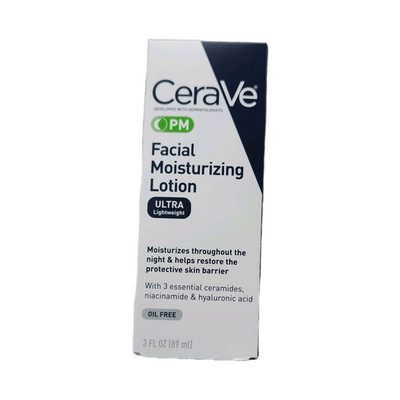 CeraVe PM Face & Neck Night Moisturizer Oil-Free Fragrance-Free 3 fl oz