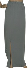 Pretty Little Thing Maxi Skirt Womens 12 charcoal gray jersey knit leg slit