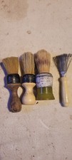 Lot of 3 vintage Rubberset shaving brushes Fuller Moustache comb