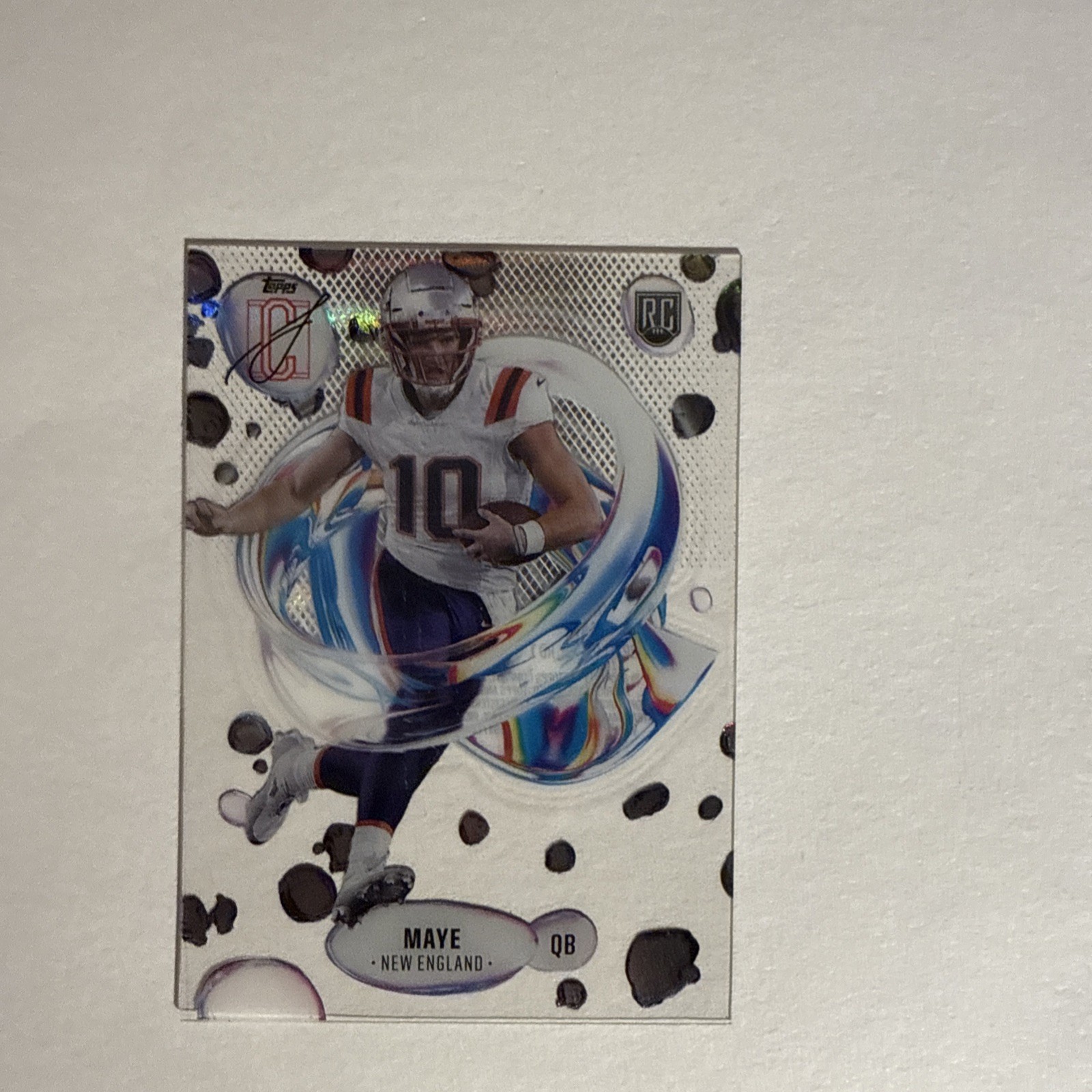 2024 Topps Signature Class Drake Maye RC Fluidity Clear Acetate F-3