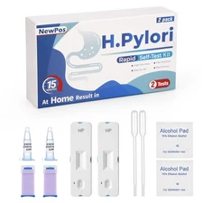 H Pylori Test Kit 2 Pack At-Home Helicobacter Pylori Self Test 99.9% Accuracy