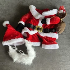 Santa Clause Dog Puppy Halloween Costume (medium) Jingles And Joy