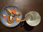 Vintage Hand Painted Japan Geisha Cup Saucer Moriage Gold Demitasse Porcelain — photo 2