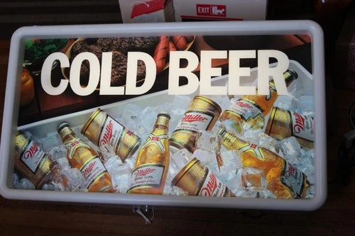 Vintage Miller High Life Lighted Cold Beer Sign Memorabilia Collectible Bar