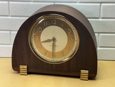 1940&rsquo;s Seth Thomas Mahogany Art Deco/MCM Clock Model 3715