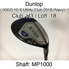 Dunlop XXIO 10 X Utility Club 2018 Navy H3 Hybrid  18 MP1000 Stiff Regular Rig