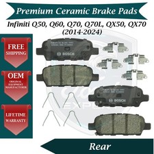 Bosch OEM Rear Ceramic Brake Pads Kit For 2014-2024 Infiniti 10 Yr Warranty