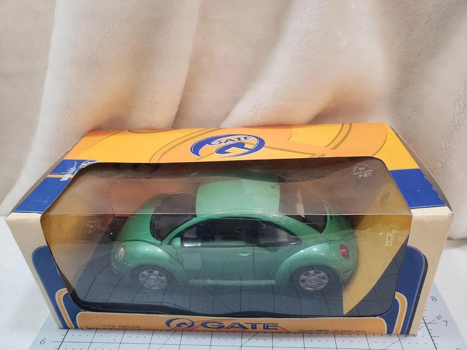 VW Bug Beetle Coupé Gate 1998 vintage escala 1:18, '98, verde, #G01032, nuevo en caja Foto 3 de 4