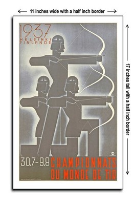 1937 World Shooting Championships, Helsinki, Finland - 11x17 Poster