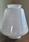 Vintage MCM Luster Pearl Iridescent Milk Glass Swag Hanging Lamp Globe Only