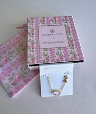 Kendra Scott x LoveShackFancy🎀 Elisa Bow Necklace- PINK Rosa Illusion SOLD OUT!
