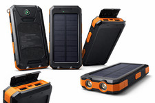 Solar Power Bank Portable Phone Charger Outdoor Battery Pack USB Camping Flash