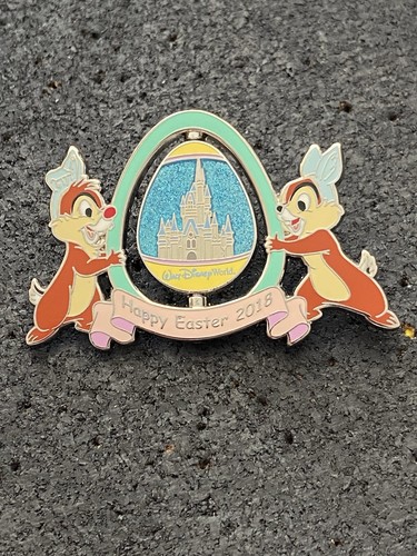 WDW 2018 Easter Pin LE 3000 Chip And Dale Spinner - Picture 2 of 4