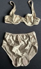 Vintage Vassarette Second Skin Satin Style Bra  Panty Lingerie Set