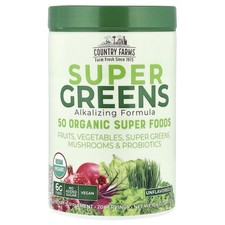 Super Greens, Alkalizing Formula, Unflavored, 10.6 oz 300 g 